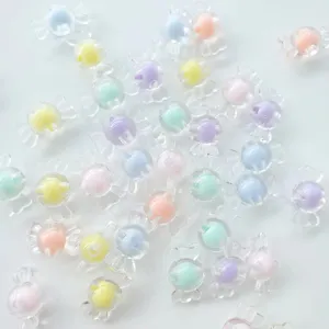 Cuentas Sueltas Transparentes de Acrílico Forma de Caramelo Cuentas en Cuentas Color AB Accesorios de Joyería DIY