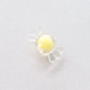 Cuenta acrilica transparente en forma de caramelo accesorio DIY hecho a mano detalle.