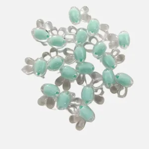 Perline acriliche opache con orecchie di coniglio per accessori di gioielli fai da te.