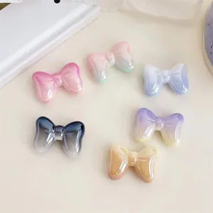 Perles en Vrac Nœud Papillon Acrylique Dégradé DIY Chaîne de Téléphone Porte-Clés Accessoires de Bijoux