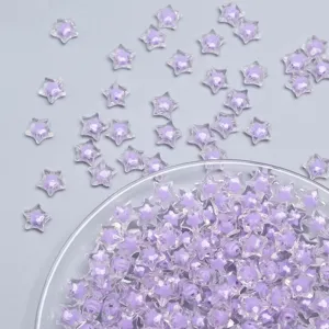 Perline a stella trasparenti in acrilico viola fai da te gioielli accessori artigianali