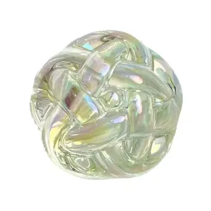 Transparent acrylic UV iridescent woven ball bead DIY phone chain jewelry making accessory