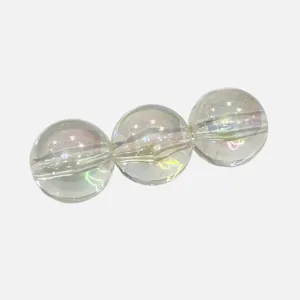 Acrylic AB color plated round beads for DIY handmade bracelet jewelry accessories.