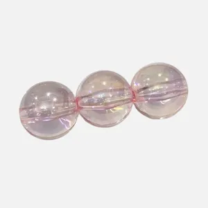 Pink AB color coated acrylic round beads diy handmade bracelet jewelry accessories wholesale