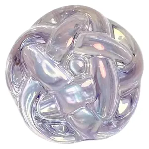 12-18mm iridescent acrylic yarn ball beads for DIY phone chains and jewelry making