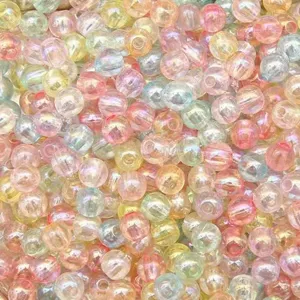 Colorful acrylic AB color loose beads for DIY handmade bracelets jewelry making accessories.