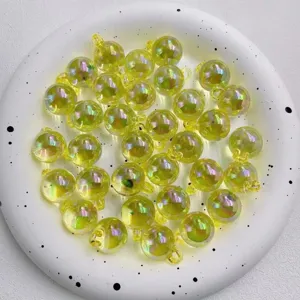 Acrylic UV plated hanging hole beads for DIY handmade bracelets, necklaces and jewelry making supplies.