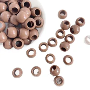 Acrylic barrel beads large hole pony beads brown spacer beads for jewelry making accessories
