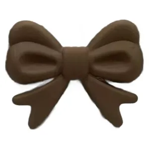 Fiocco marrone accessorio molletta per capelli DIY, simpatico ciondolo per custodia telefono.
