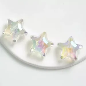 Perline a stella iridescenti in acrilico trasparente per accessori di gioielli fatti a mano