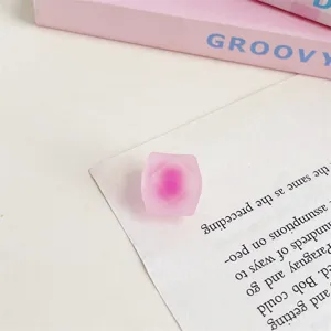 Rosa mattierte Acryl Diamant Perlen zweifarbige DIY Haarschmuck lose Perlen Großhandel