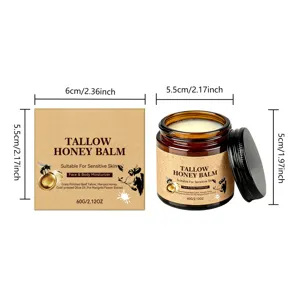 Baume au suif de bœuf et miel pour le visage et le corps crème hydratante bio naturelle 60g