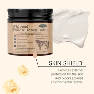 WOODSLEEP Whipped Tallow Honey Balm face and body moisturizer nourishes and protects skin.