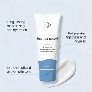 Crème hydratante visage à texture légère et apaisante pour le soin quotidien de la peau.