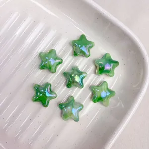 Green star cloud gradient loose beads for DIY handmade jewelry bracelets earrings accessories