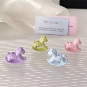 Pastel acrylic rocking horse beads DIY jewelry accessories for phone charms keychains