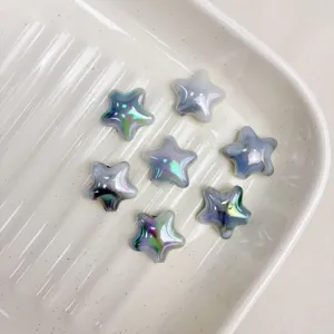 Cloud gradient pentagram loose beads for DIY bracelets, earrings, and hair clip accessories.