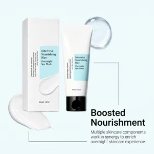 Intensive nourishing rice overnight spa mask detail, deep moisture and brightening care.