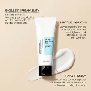 Nourishing rice overnight spa mask cream 60g for deep skin hydration and care.