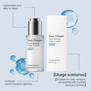 Deep collagen power boosting facial serum 30ml hydrates and nourishes skin for daily routine.