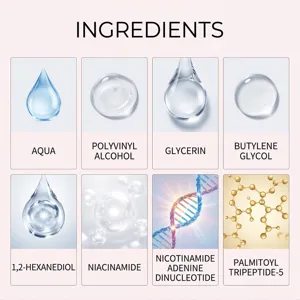 Night peel-off facial mask detail image showing active skincare ingredients and formulation.