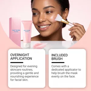 NAD+ Peptide Boosting Night Wrapping Mask with Applicator Brush 75g Hydrating Skincare