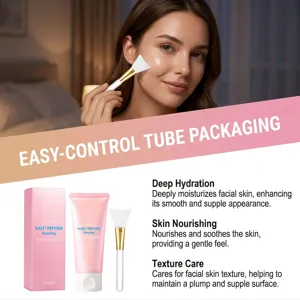 Night wrapping facial mask with easy-control tube and brush for deep hydration and skin care.