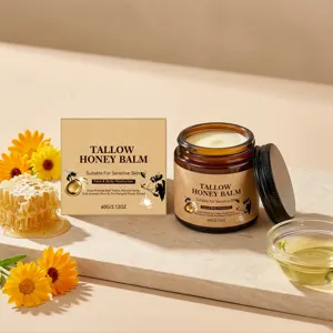 Baume au Tallow et Miel Bio pour Visage et Corps Hydratation Profonde Soin de Peau 60G