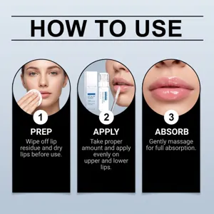 Guide d'application étape par étape pour préparer, appliquer et absorber le sérum.