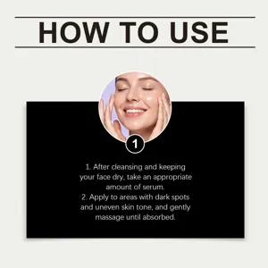 Face serum usage guide instruction detail image showing how to apply skincare correctly everyday.