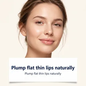 Gros plan de lèvres lisses montrant un effet hydratant et repulpant pour le maquillage.