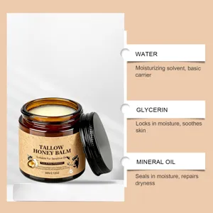 Baume corporel au miel de suif crème hydratante visage pour peaux sensibles pot 60g
