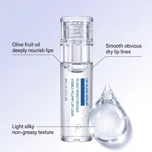 Sérum pour les lèvres hydratant aux extraits de plantes, formule légère et non grasse.