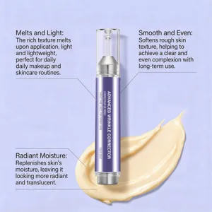 Advanced wrinkle corrector essence tube detail view, lightweight moisturizing facial skincare cream.
