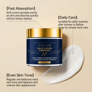 Crema hidratante para el cuello para el cuidado diario, reafirmante y nutritiva para la piel.