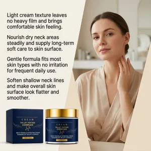 Crema hidratante para el cuello para el cuidado diario y la firmeza de la piel.