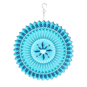 3D Roestvrij Staal Roterende Windgong Kleurrijke Mandala Wind Spinner Hhangend Ornament Voor Huis Tuin Buiten Decoratie