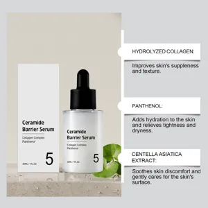 Ceramid-Barrierengesichtsserum mit Kollagen und Panthenol für intensive Feuchtigkeitspflege.