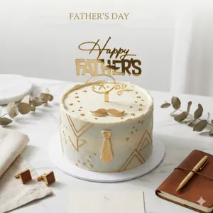 Topper torta festa del papà acrilico dorato decorazione dolce festa papa topper gold