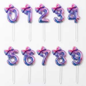 Acryl Ballon Zahl Kuchendekoration Mit Schleife Lasergeschnitten Bedruckt Acryl Geburtstagsparty Kuchendekor Für Geburtstag Jubiläum Feiern