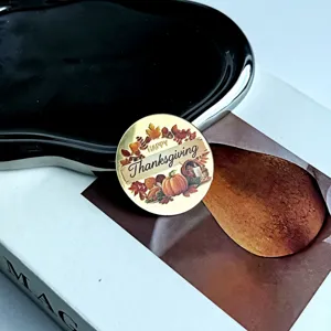 Thanksgiving acrylic cake topper, fall pumpkin party cupcake decoration ornament