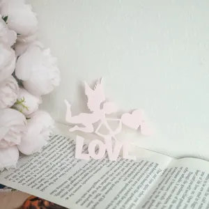 Pink paper cupid love cake topper for valentine's day wedding party dessert decoration
