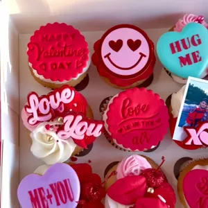 Set de decoración de pastel acrílico de San Valentín, adornos de postre para fiesta.