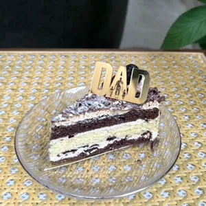 Father's Day cake topper gold acrylic DAD insert decoration for party cake dessert styling.