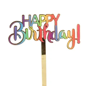 Bunter Acryl Alles Gute zum Geburtstag Kuchen Topper Party Dessert Dekoration Zubehoer!