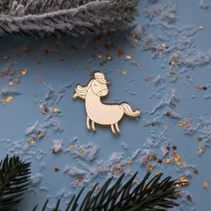 Acrílico Navidad pony tarta adorno lindo festivo cupcake decoración fiesta invierno