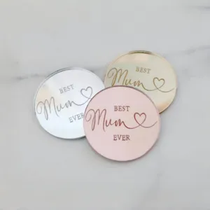 Acrylic Best Mum Ever cake topper decoration set for Mother's Day party baking supplies.