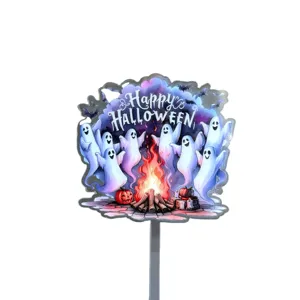 Halloween taart decoratie schattige geest vleermuis kampvuur enge feestbenodigdheden hoofdfoto