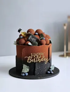 Elégant Acrylique Joyeux Anniversaire Gâteau Topper Or Cursif Script Décoration Fête