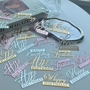 Acryl Happy Birthday Tortenaufsatz bunte Party Dekoration Dessert Tisch Einsätze verschiedene Stile